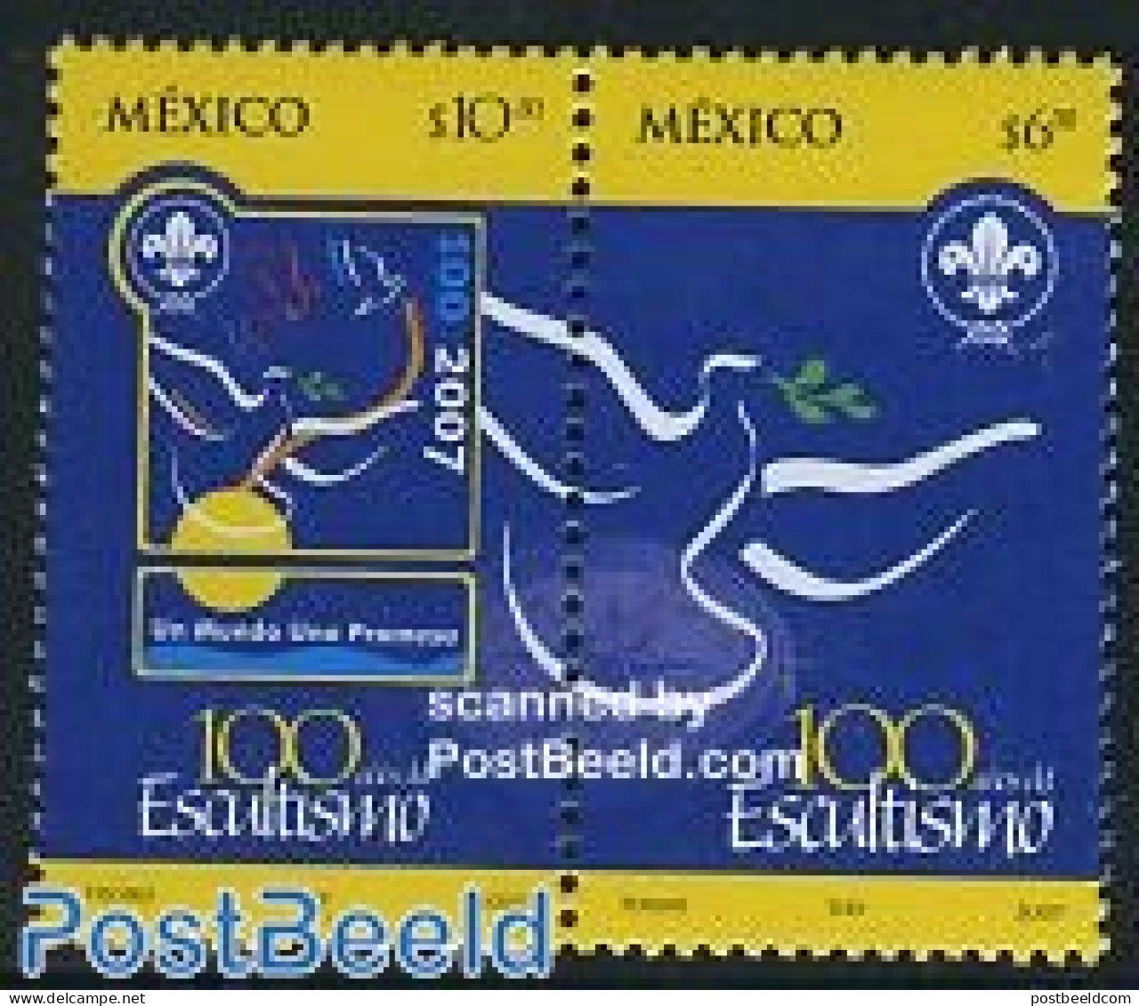Mexico 2007 Scouting Centenary 2v [:], Mint NH, Sport - Scouting - Mexico