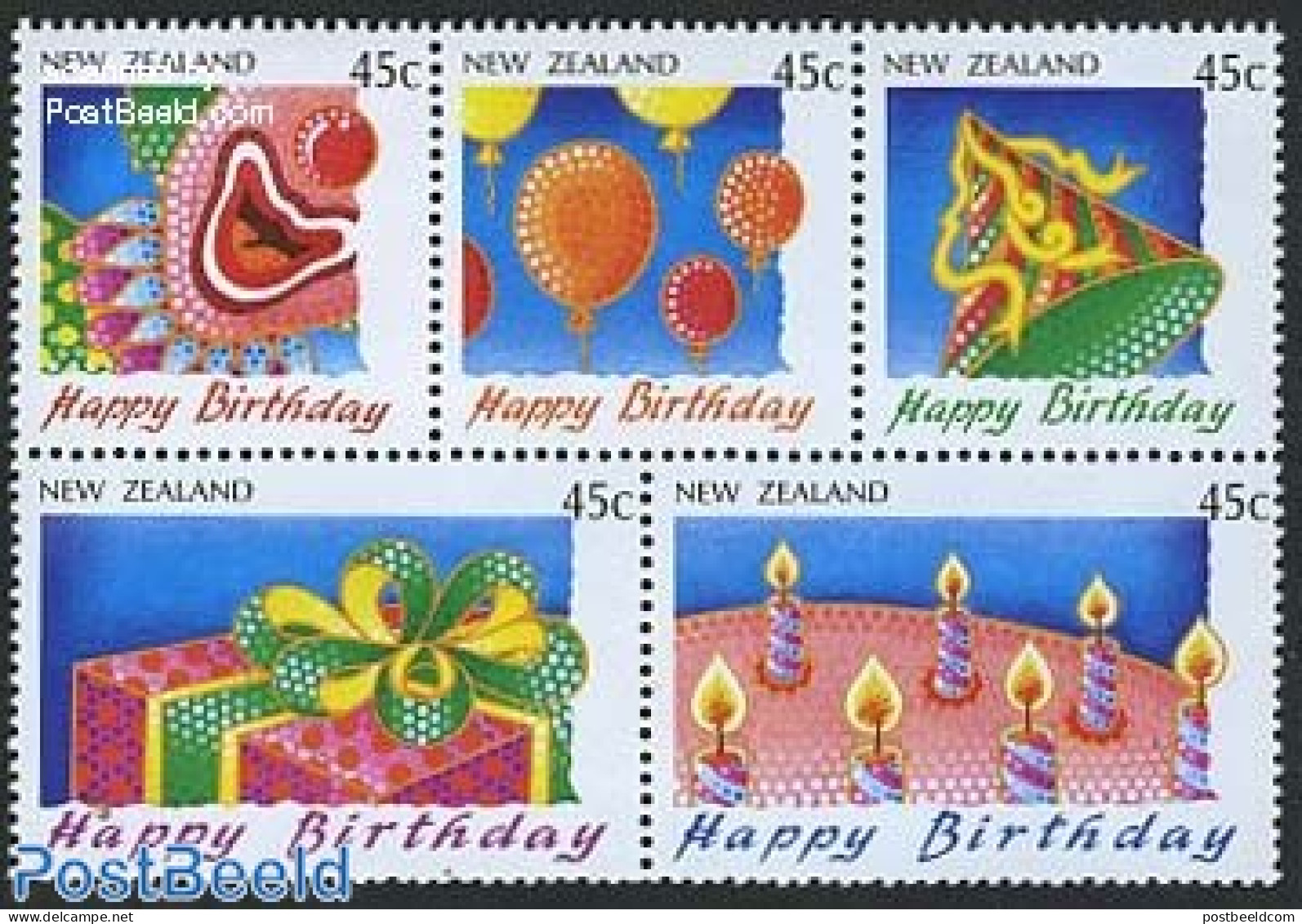 New Zealand 1991 Greeting Stamps 5v (from Booklet), Mint NH, Performance Art - Various - Circus - Greetings & Wishing .. - Ungebraucht