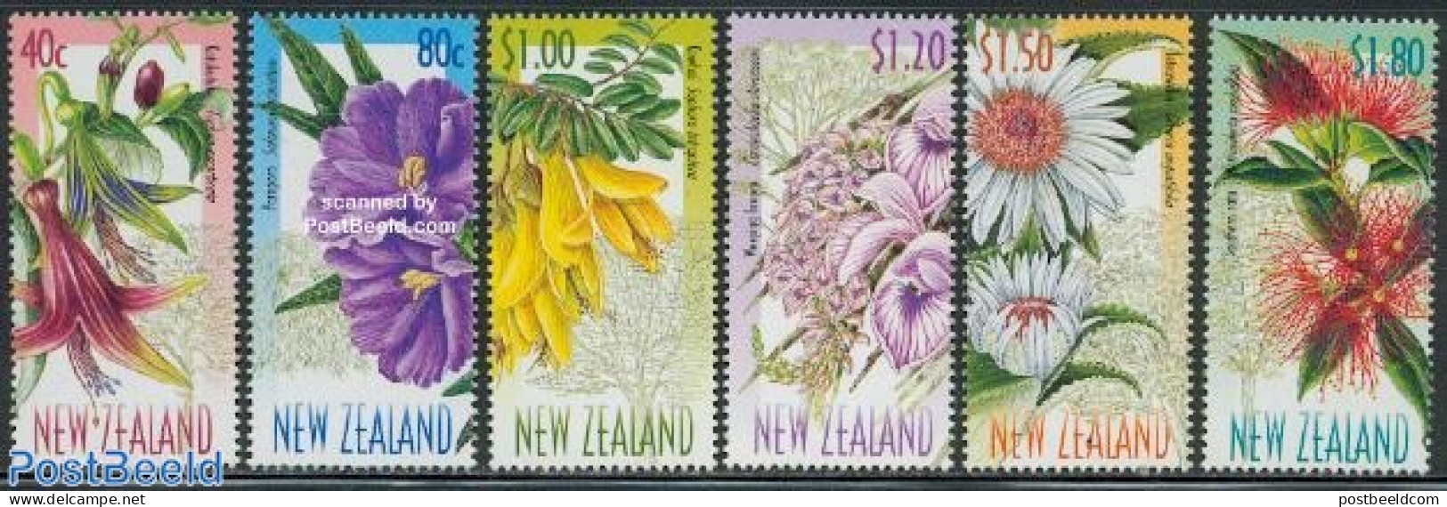 New Zealand 1999 Flowers 6v, Mint NH, Nature - Flowers & Plants - Nuevos