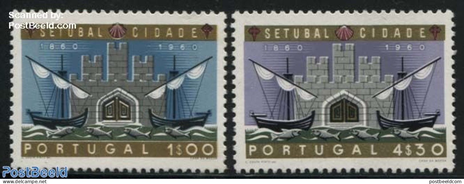 Portugal 1961 Setubal 2v, Mint NH, Transport - Ships And Boats - Unused Stamps