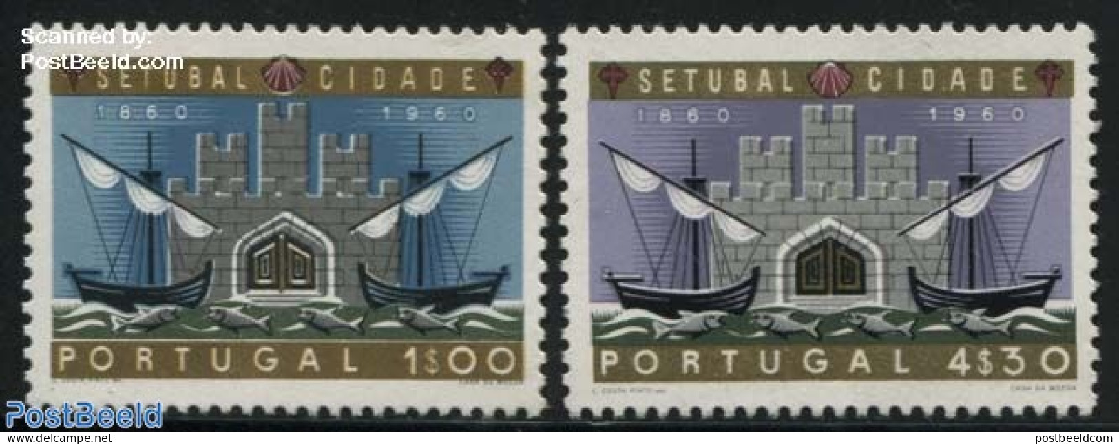 Portugal 1961 Setubal 2v, Mint NH, Transport - Ships And Boats - Nuevos