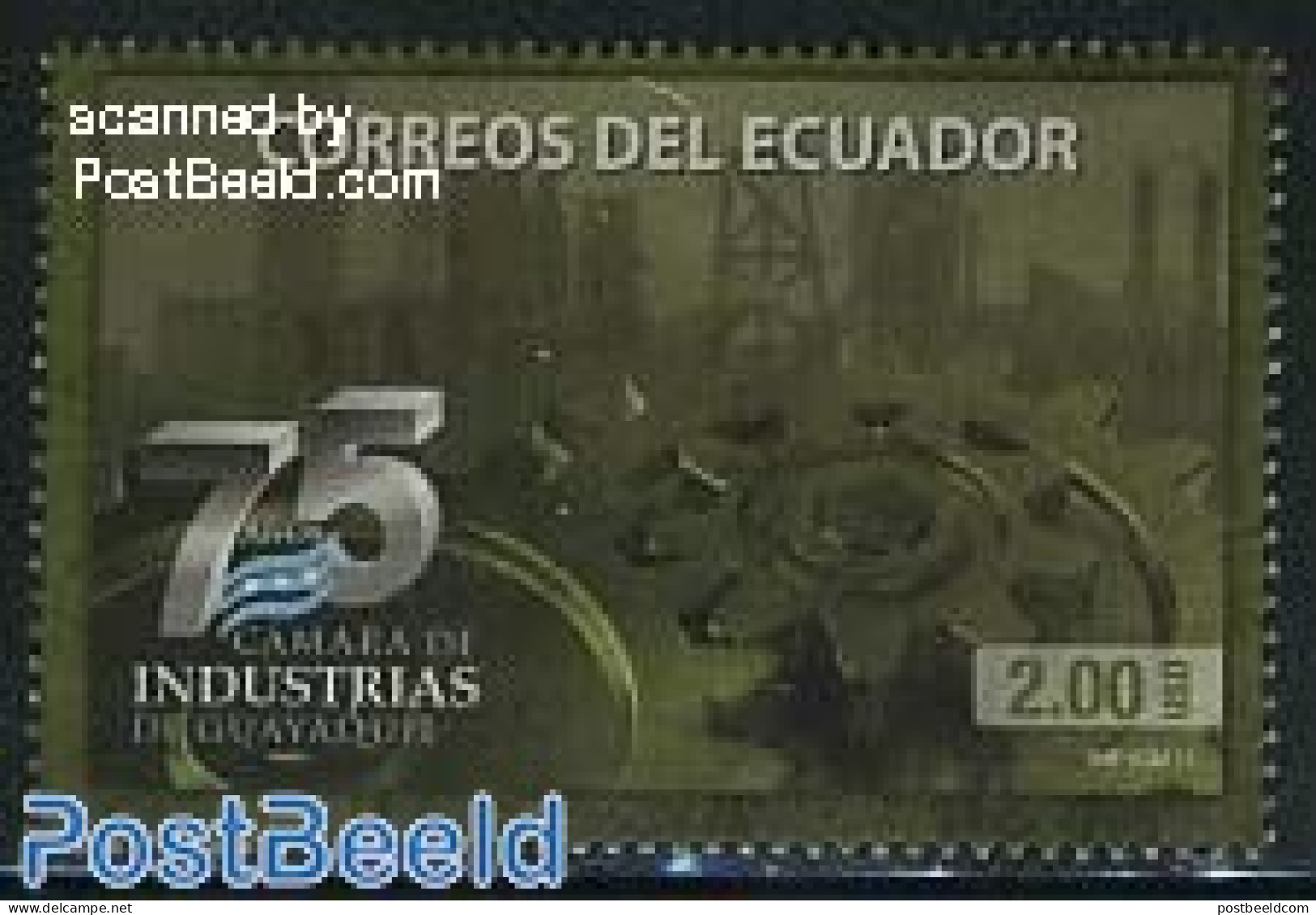 Ecuador 2011 75 Years Guayaquil Chamber Of Commerce 1v, Mint NH, Various - Export & Trade - Fabriken Und Industrien