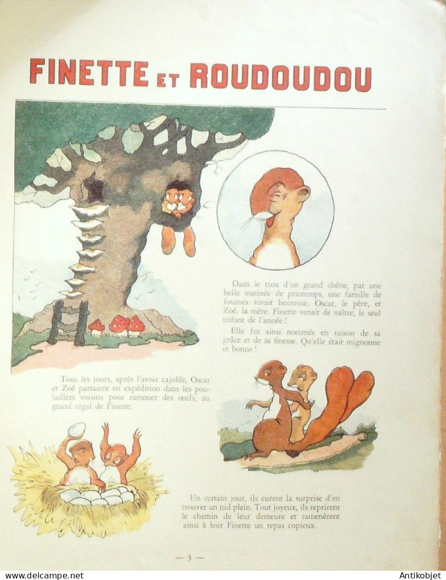 Finette & Roudoudou & Son éducation Illustrateur Parent Maurice Eo 1947 - 5. Wereldoorlogen