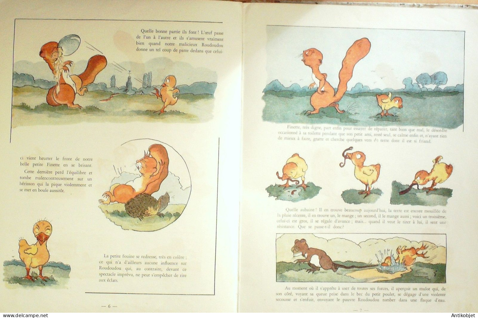 Finette & Roudoudou & Son éducation Illustrateur Parent Maurice Eo 1947 - 5. Guerras Mundiales
