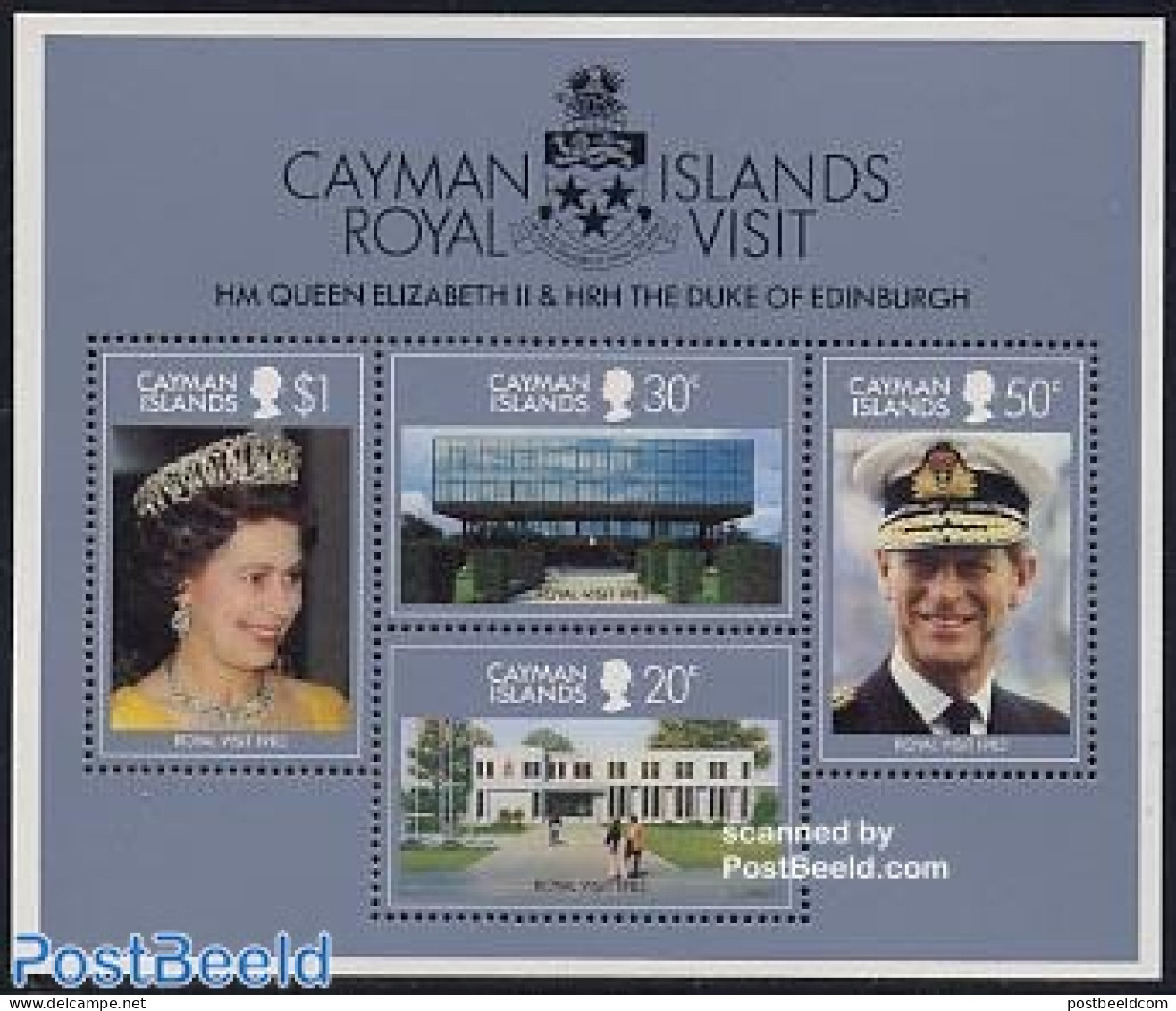 Cayman Islands 1983 Royal Visit S/s, Mint NH, History - Kings & Queens (Royalty) - Royalties, Royals