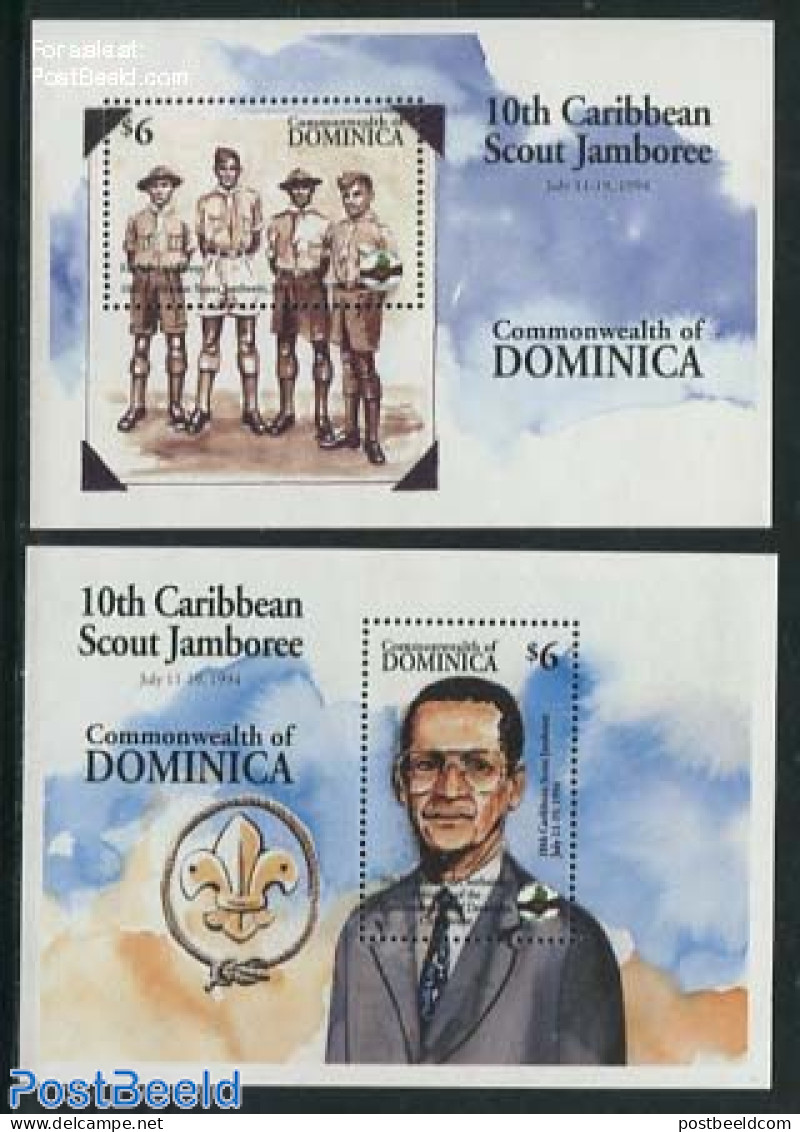 Dominica 1994 World Jamboree 2 S/s, Mint NH, Sport - Scouting - Dominicaine (République)