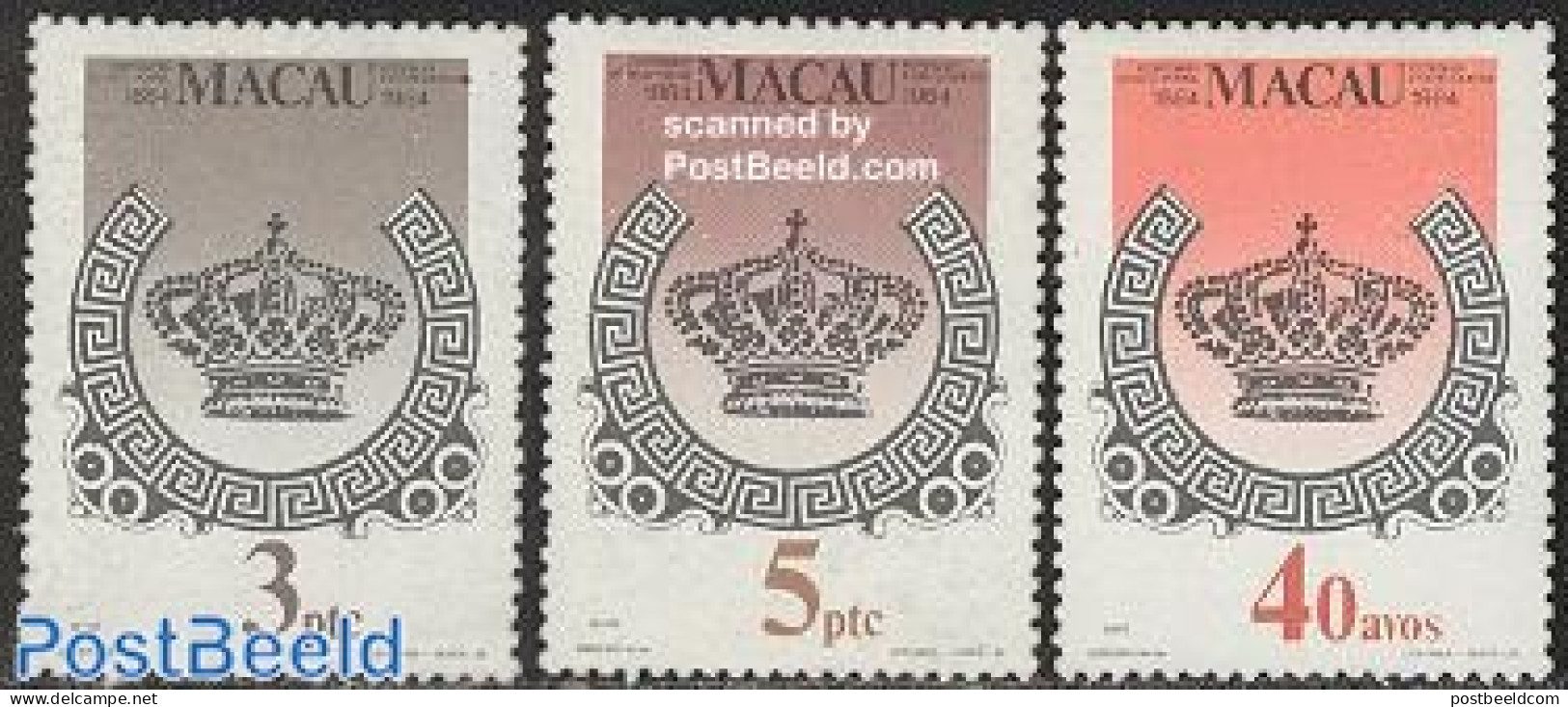Macao 1984 Stamp Centenary 3v, Mint NH, 100 Years Stamps - Post - Stamps On Stamps - Nuevos