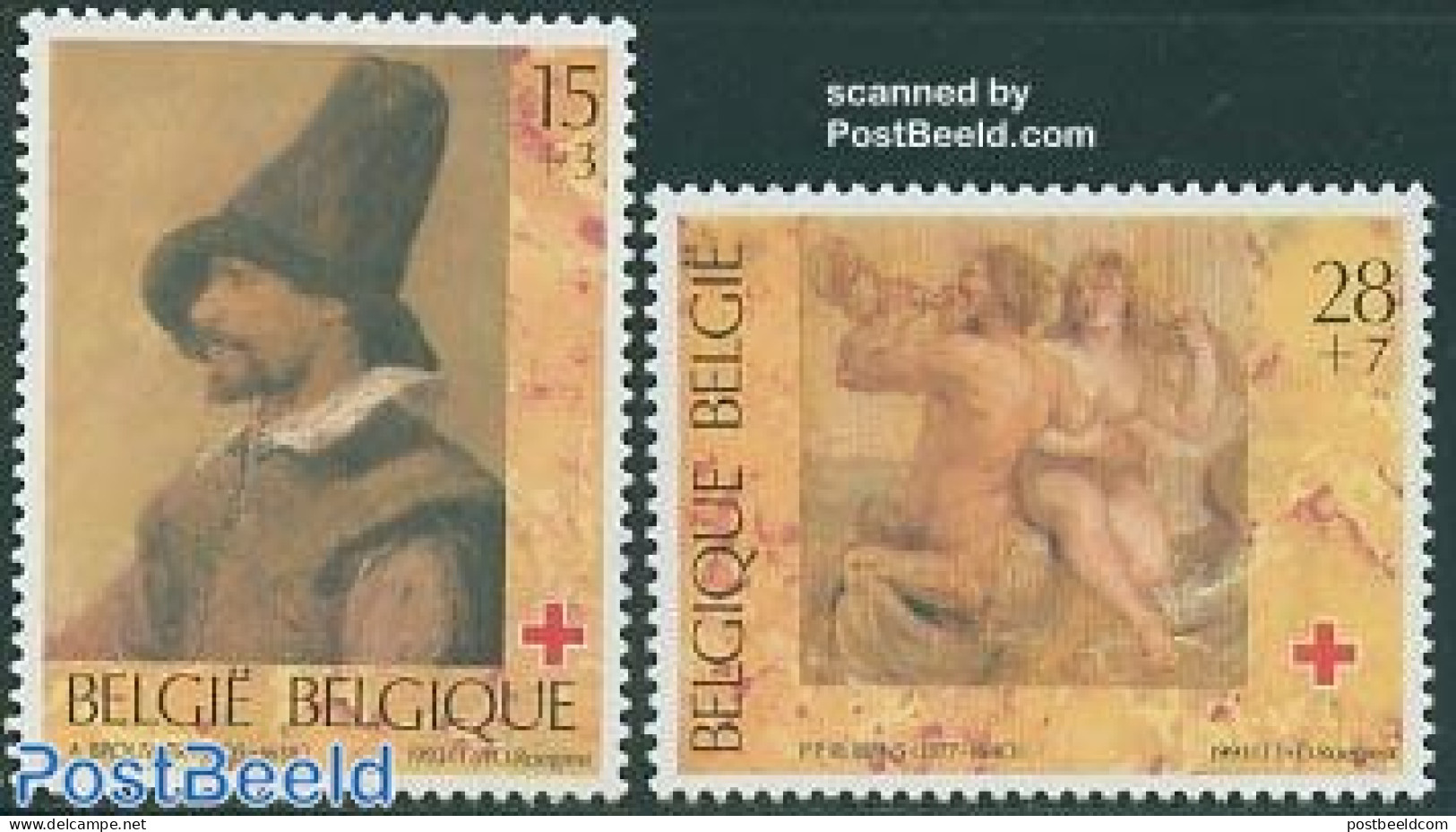 Belgium 1993 Paintings 2v, Mint NH, Health - Red Cross - Art - Paintings - Rubens - Unused Stamps