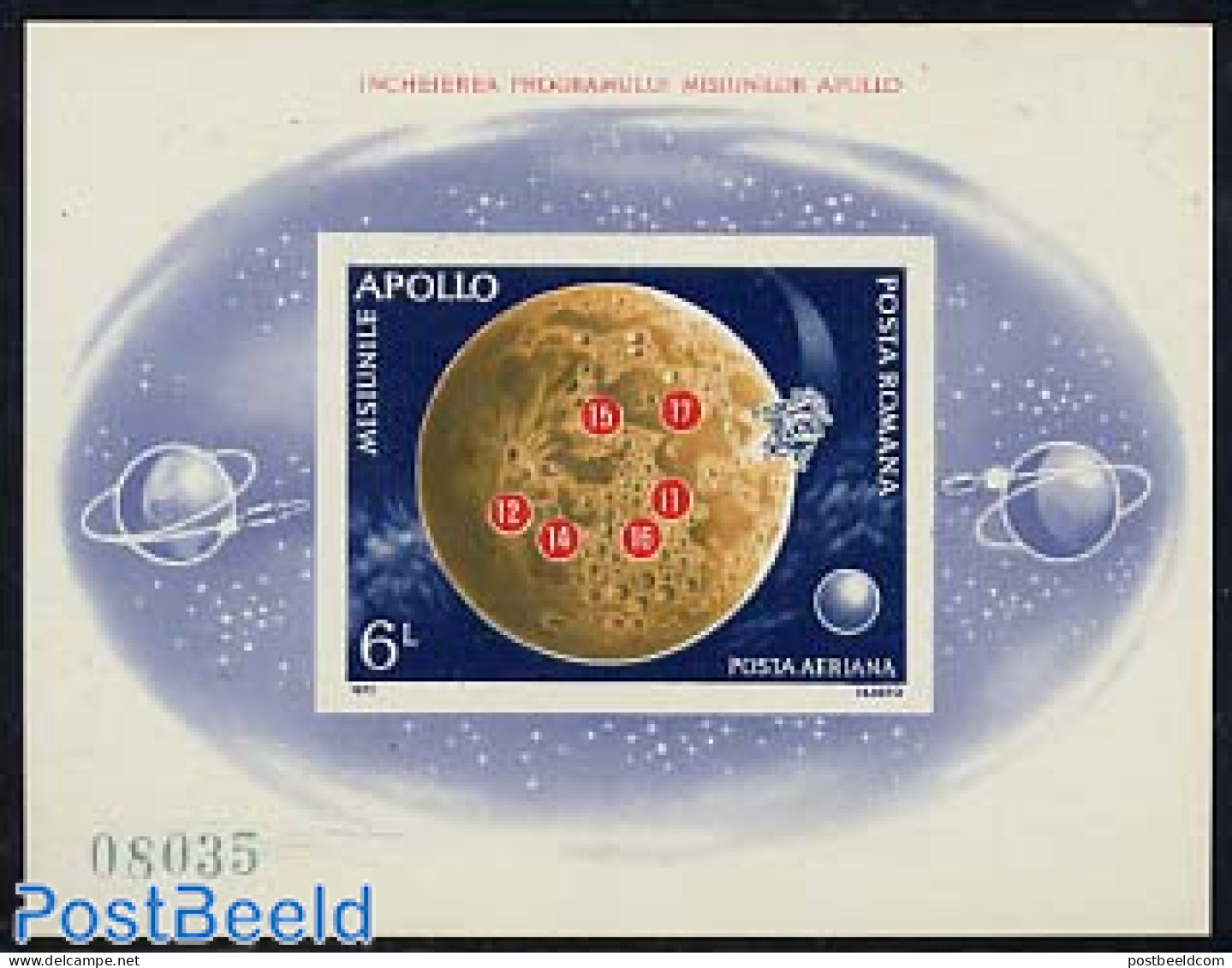 Romania 1972 Apolo/moon S/s Imperforated, Mint NH, Science - Transport - Astronomy - Space Exploration - Neufs