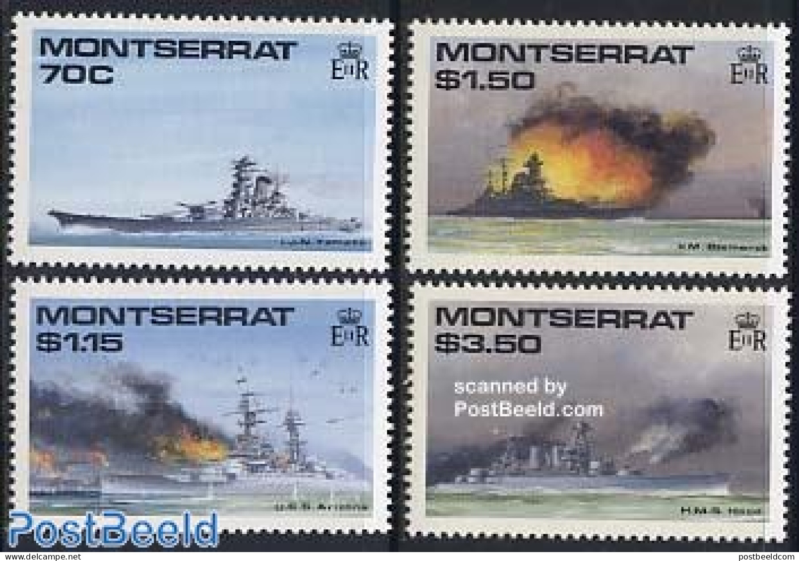 Montserrat 1990 W.W. II Ships 4v, Mint NH, History - Transport - World War II - Ships And Boats - 2. Weltkrieg