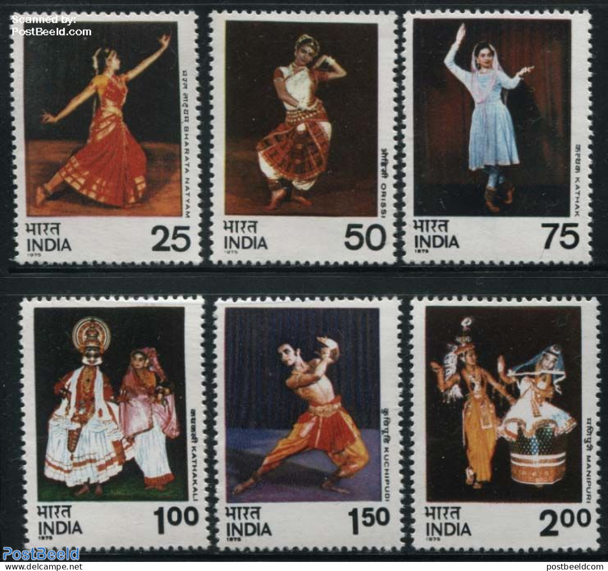 India 1975 Dance 6v, Mint NH, Performance Art - Dance & Ballet - Nuevos
