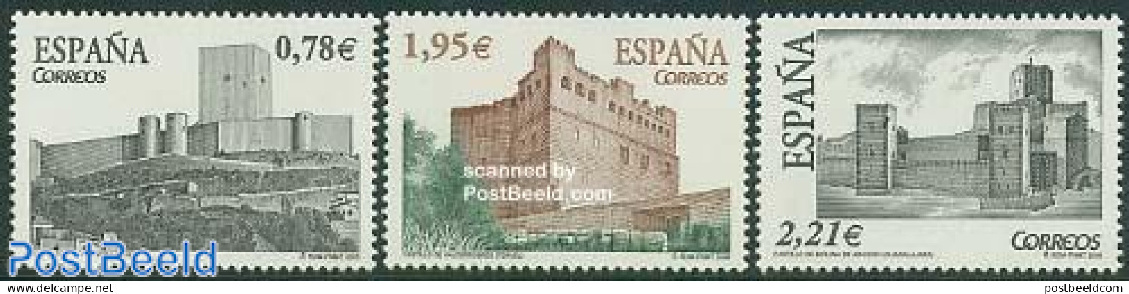 Spain 2005 Castles 3v, Mint NH, Art - Castles & Fortifications - Unused Stamps