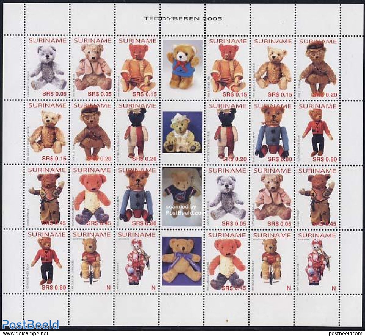 Suriname, Republic 2005 Teddy Bears 2x12v M/s, Mint NH, Sport - Various - Cycling - Teddy Bears - Toys & Children's Ga.. - Wielrennen