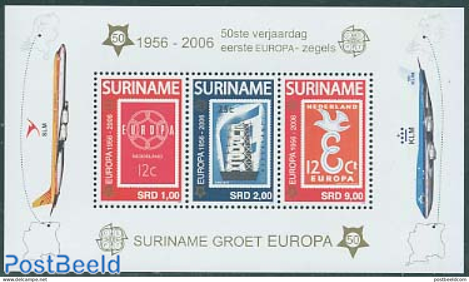 Suriname, Republic 2006 50 Years Europa Stamps S/s, Mint NH, History - Transport - Various - Europa Hang-on Issues - S.. - Europese Gedachte