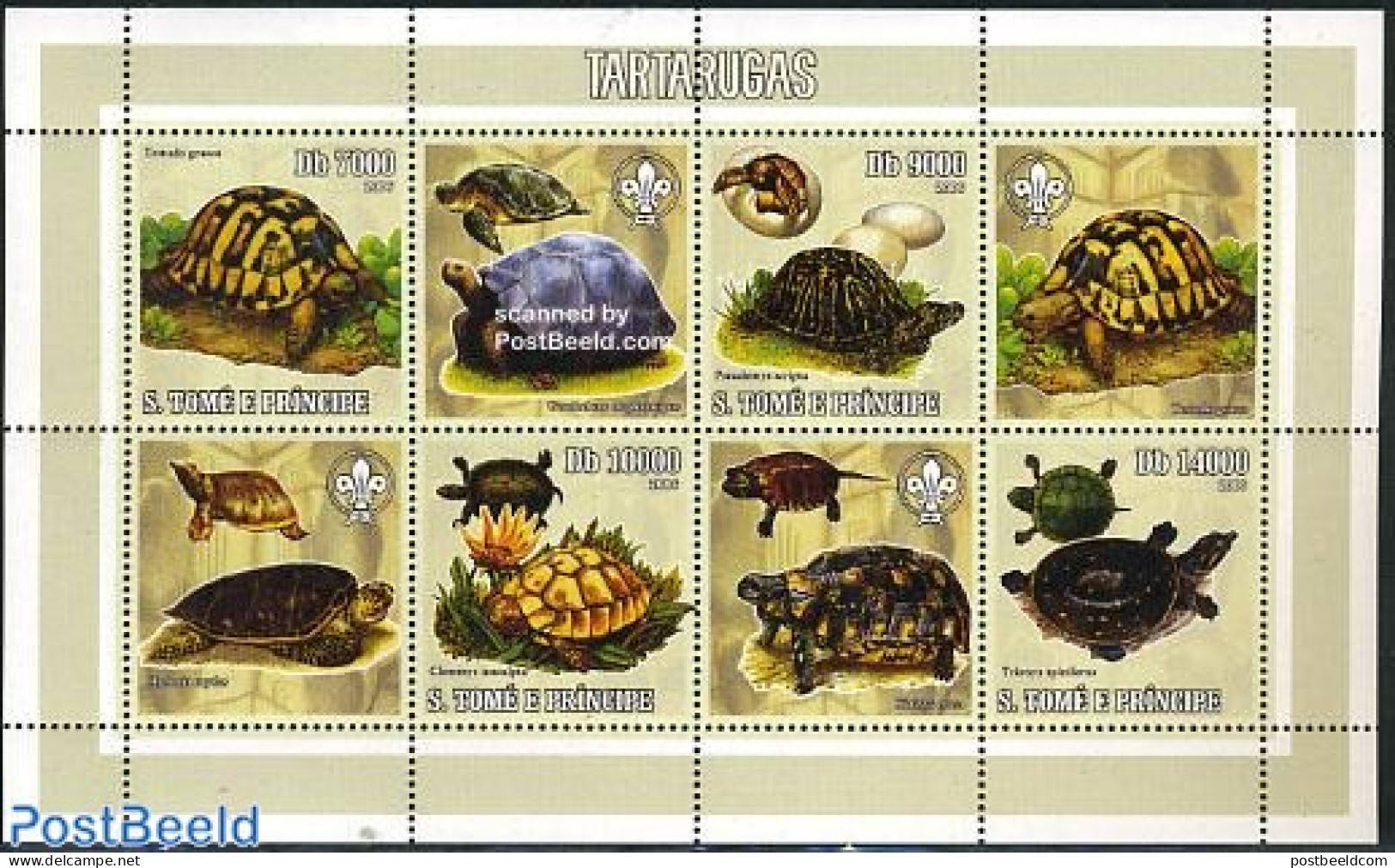 Sao Tome/Principe 2006 Turtles 4v+tabs M/s, Mint NH, Nature - Sport - Animals (others & Mixed) - Reptiles - Turtles - .. - Sao Tome Et Principe