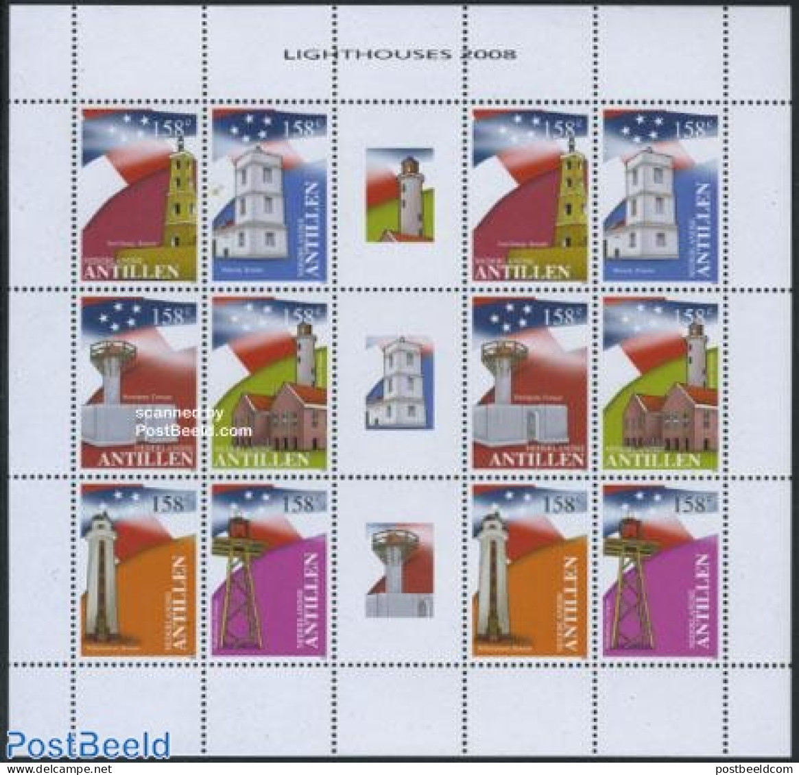 Netherlands Antilles 2008 Lighthouses M/s (with 2 Sets), Mint NH, Various - Lighthouses & Safety At Sea - Vuurtorens