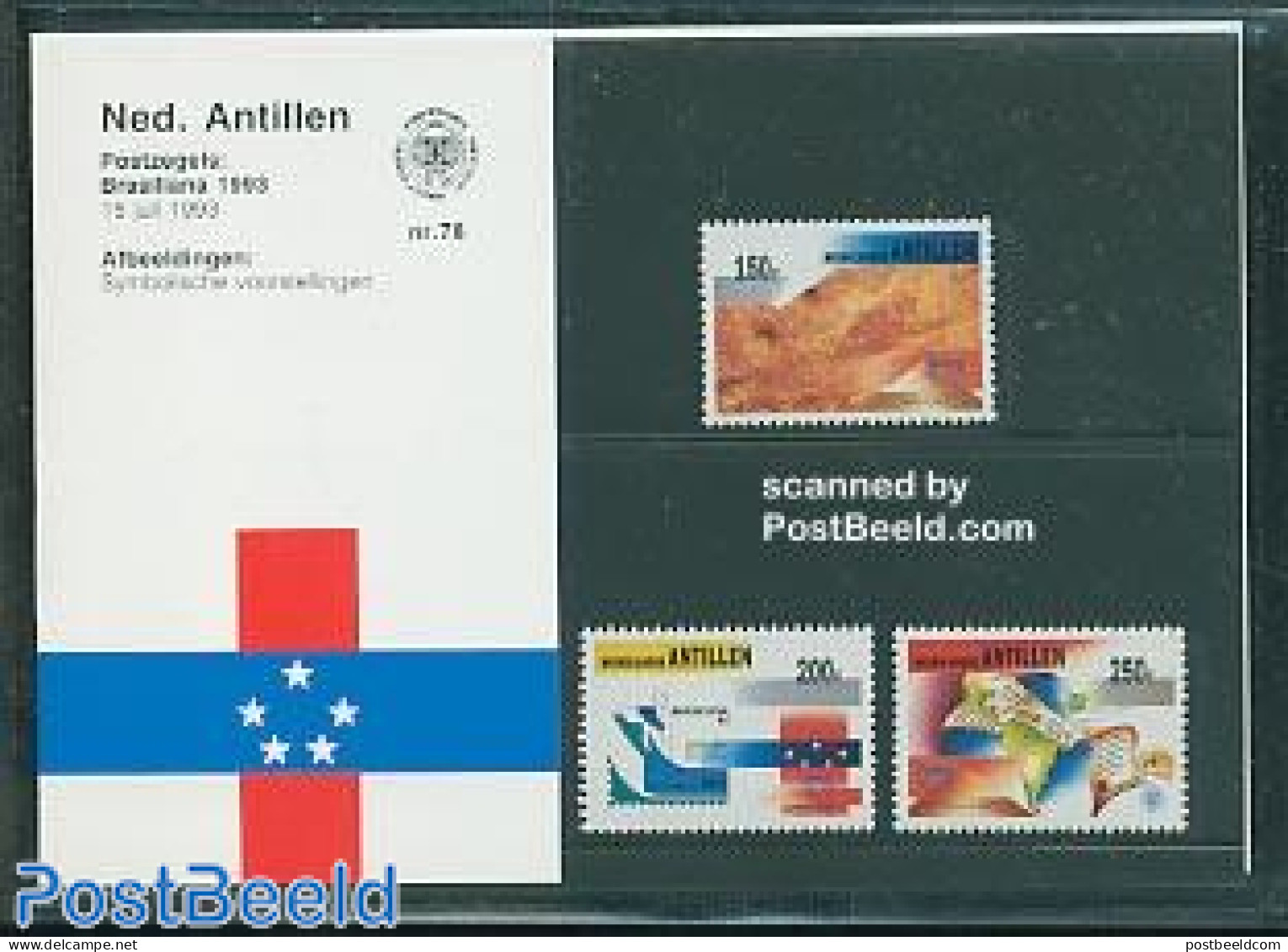 Netherlands Antilles 1993 Brasiliana 93 Pres. Pack 78, Mint NH, Various - Philately - Maps - Geographie