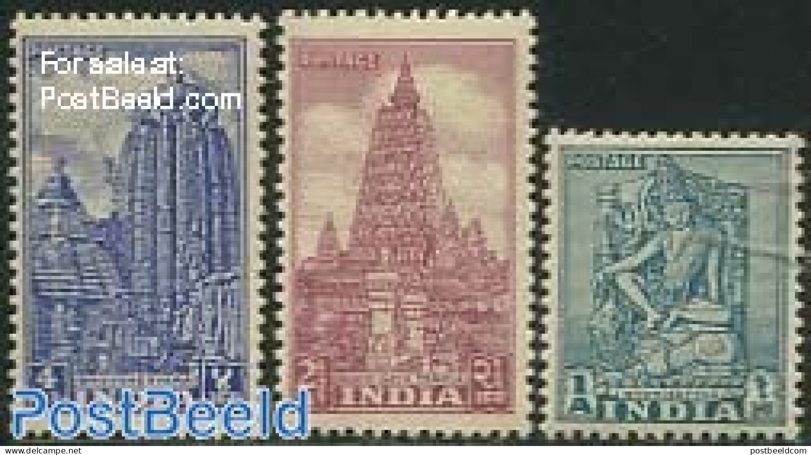 India 1950 Definitives 3v, Mint NH - Nuovi