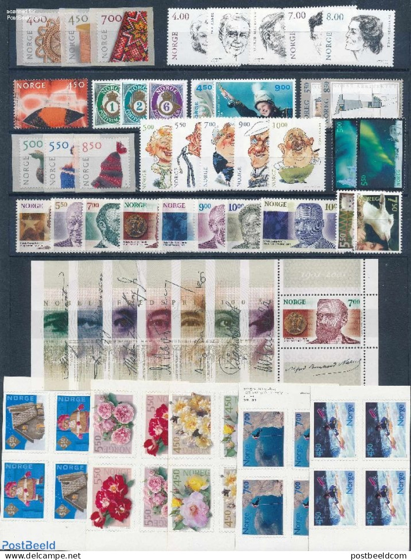 Norway 2001 Yearset 2001 (52v+1s/s), Mint NH, Various - Yearsets (by Country) - Nuovi