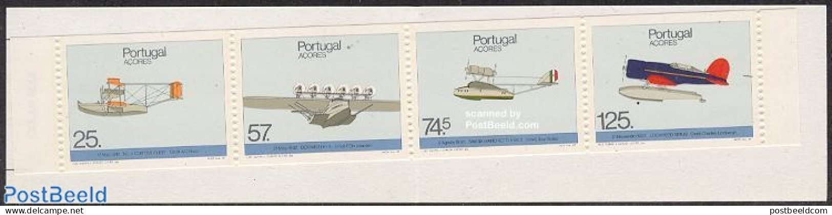 Azores 1987 Aeroplanes Booklet, Mint NH, Transport - Stamp Booklets - Aircraft & Aviation - Unclassified
