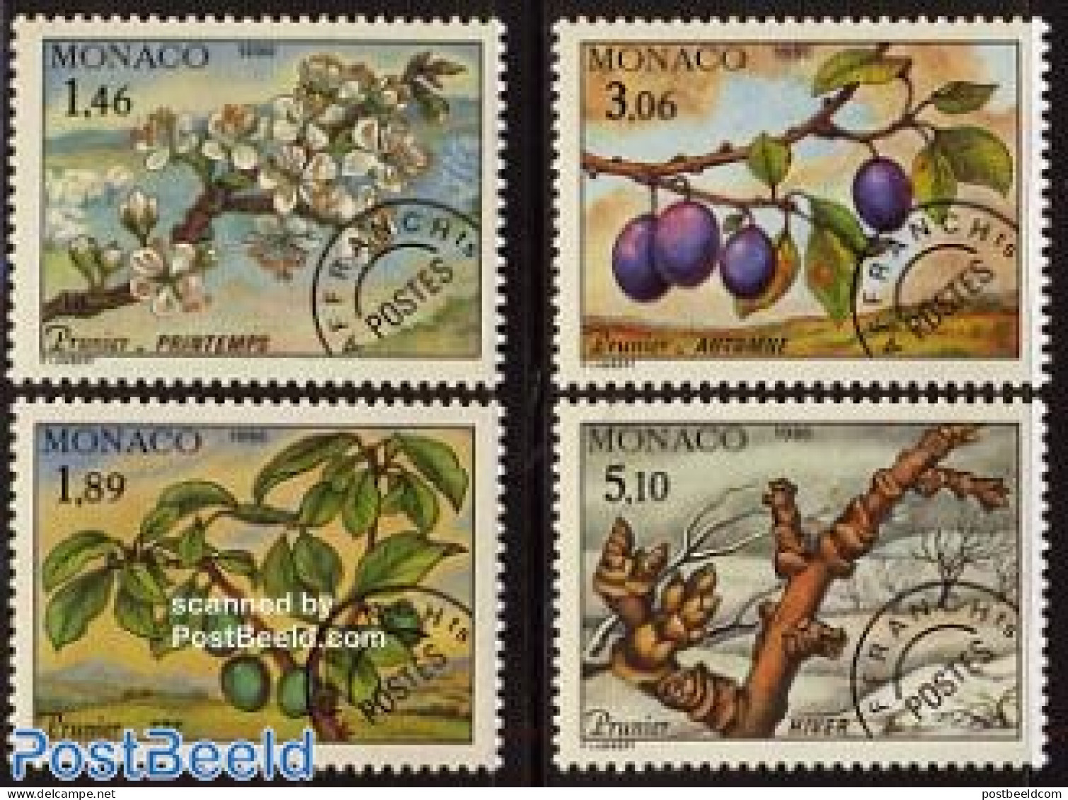 Monaco 1990 Precancels 4v, Mint NH, Nature - Trees & Forests - Unused Stamps
