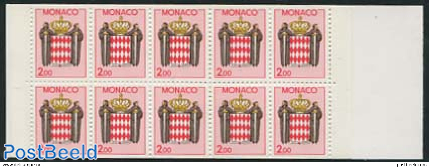 Monaco 1988 Coat Of Arms Booklet, Mint NH, History - Coat Of Arms - Stamp Booklets - Unused Stamps