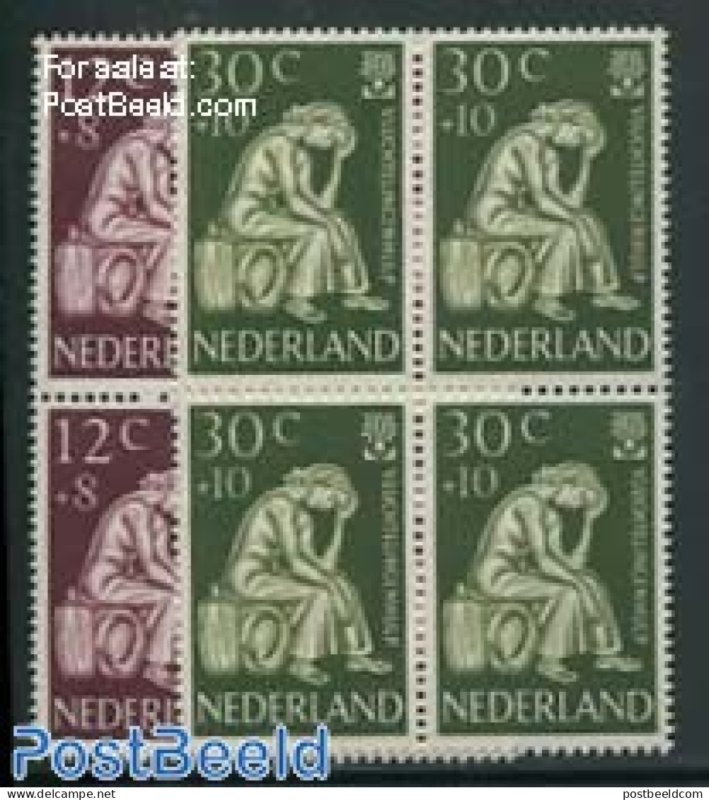 Netherlands 1960 Refugess 2v, Blocks Of 4 [+], Mint NH, History - Refugees - Ongebruikt