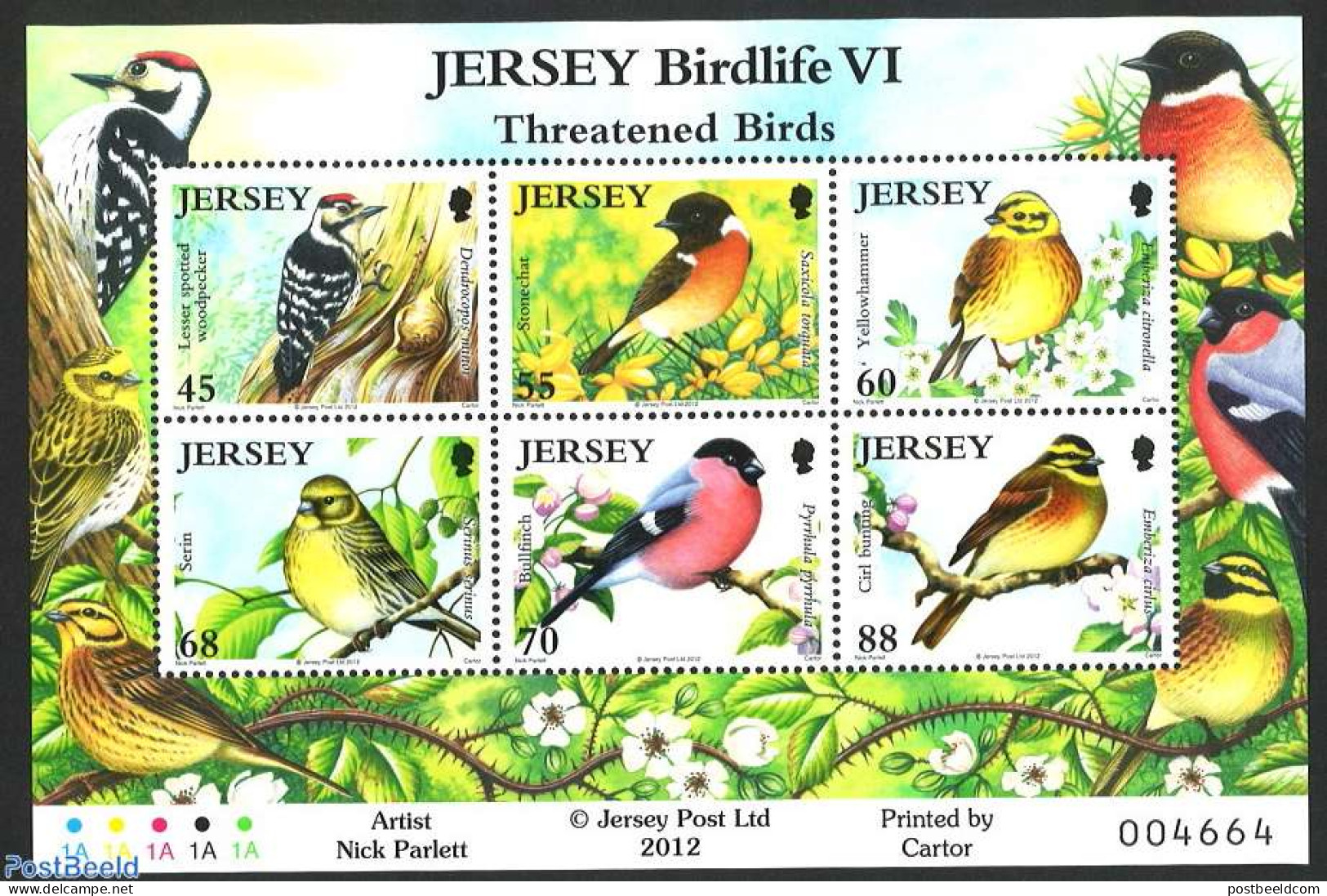 Jersey 2012 Birdlife VI M/s, Mint NH, Nature - Birds - Jersey
