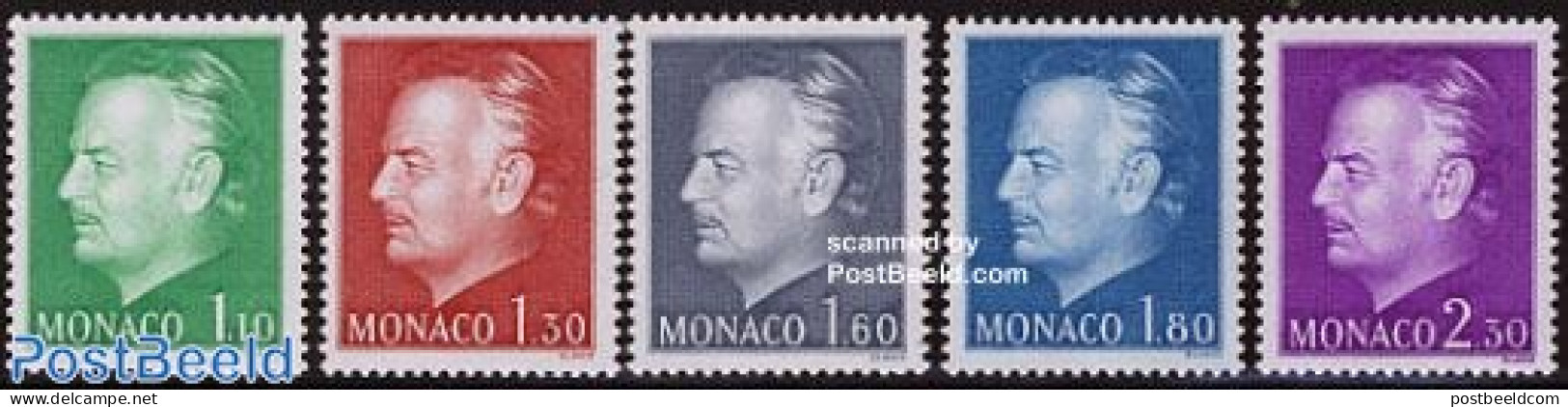 Monaco 1980 Definitives 5v, Mint NH - Nuevos