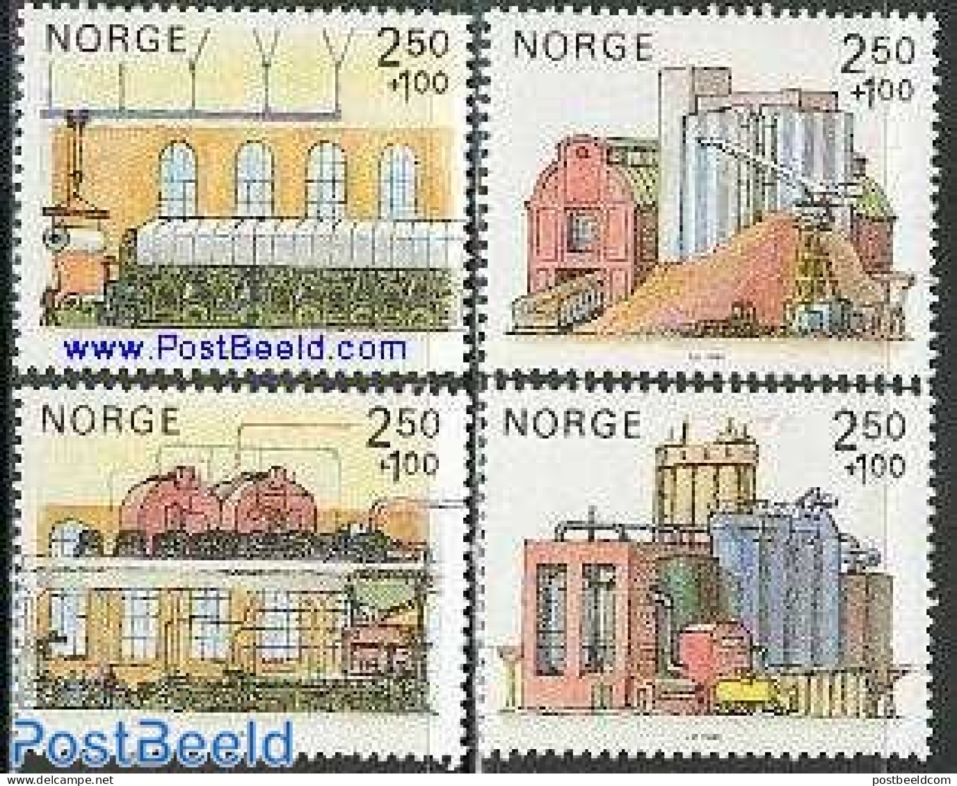 Norway 1986 Paper Industry 4v, Mint NH, Various - Industry - Nuovi