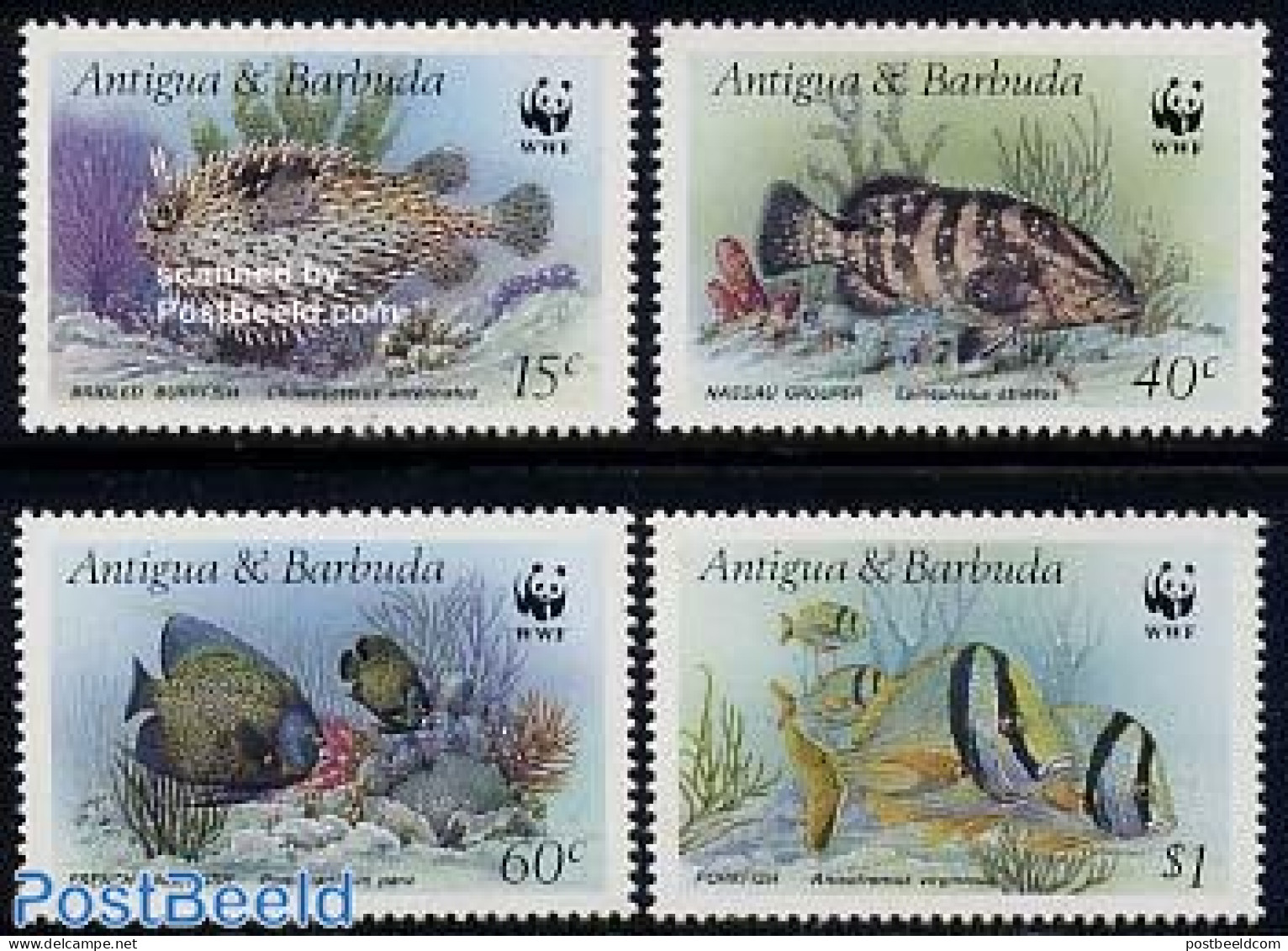 Antigua & Barbuda 1987 WWF, Fish 4v, Mint NH, Nature - Fish - World Wildlife Fund (WWF) - Fishes