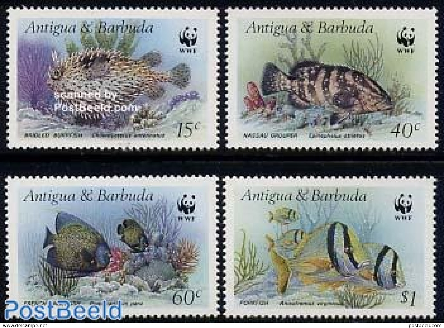 Antigua & Barbuda 1987 WWF, Fish 4v, Mint NH, Nature - Fish - World Wildlife Fund (WWF) - Fische