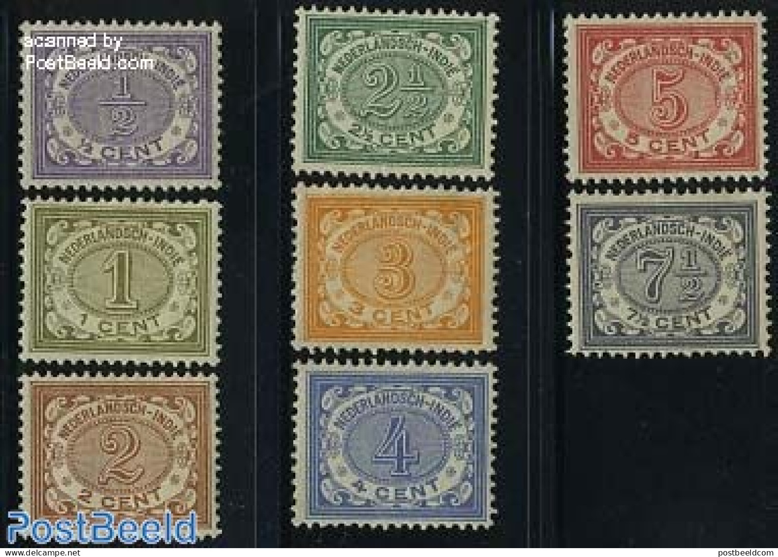 Netherlands Indies 1902 Definitives 8v, Unused (hinged) - Andere & Zonder Classificatie