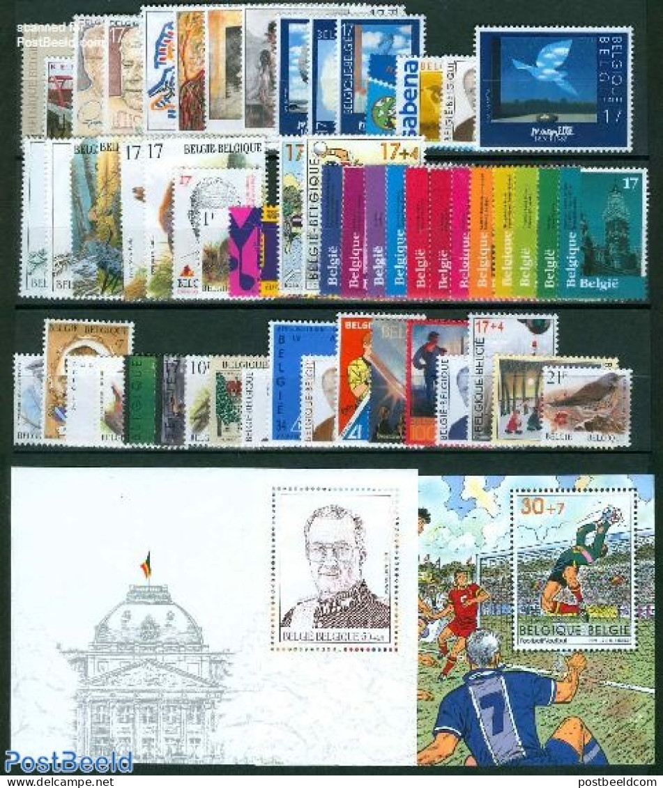 Belgium 1998 Yearset 1998, Complete, 57v + 2 S/s, Mint NH, Various - Yearsets (by Country) - Nuovi