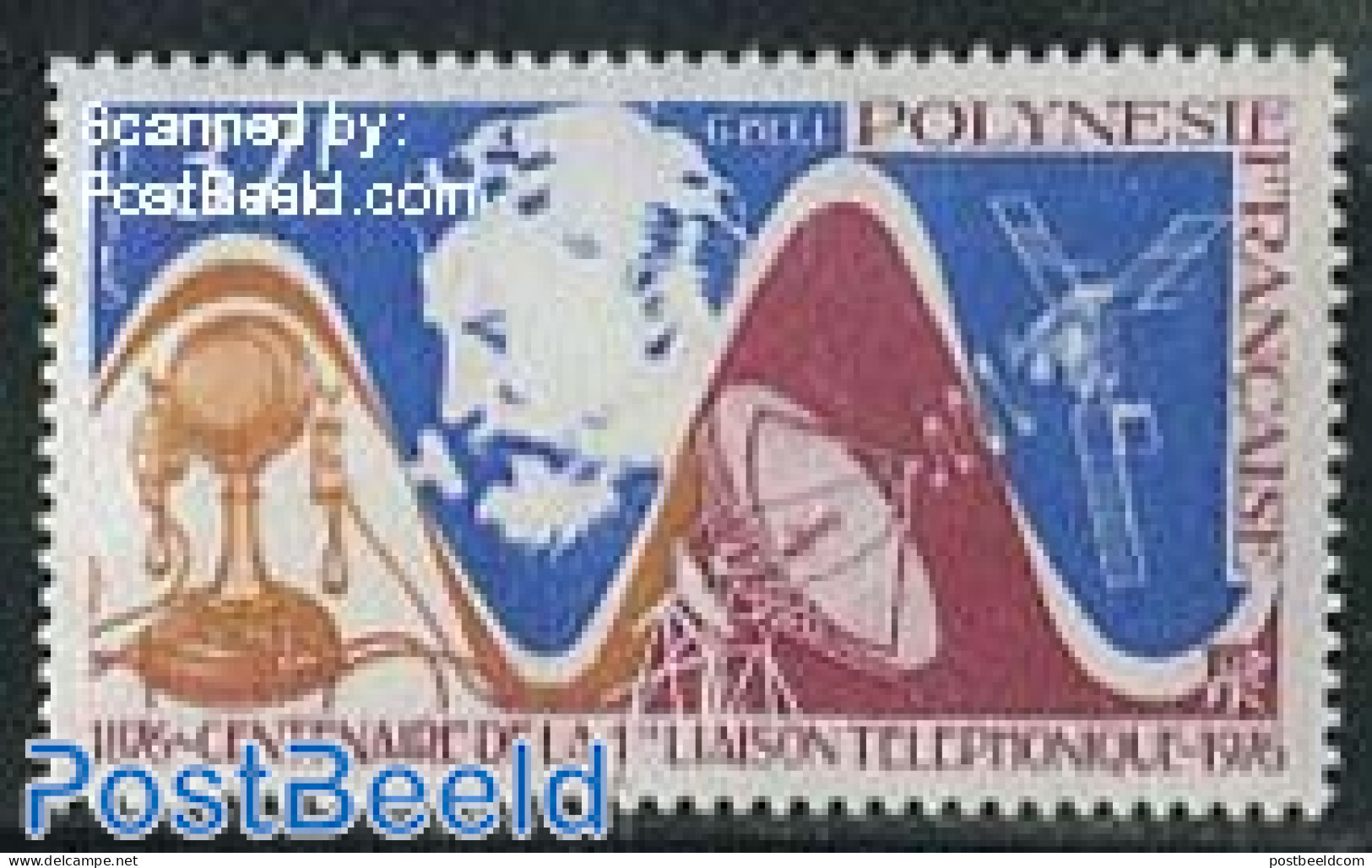 French Polynesia 1976 Telephone Centenary 1v, Mint NH, Science - Inventors - Telecommunication - Telephones - Unused Stamps
