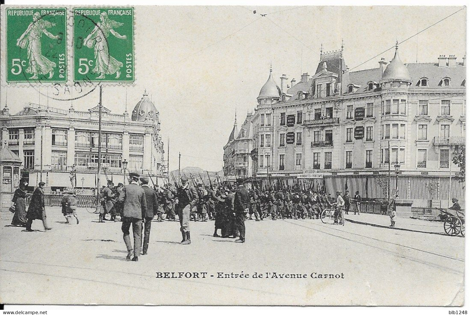 [90] Territoire De Belfort > Belfort  Entree De L'avenue Carnot Defilé Militaire - Belfort - Stadt