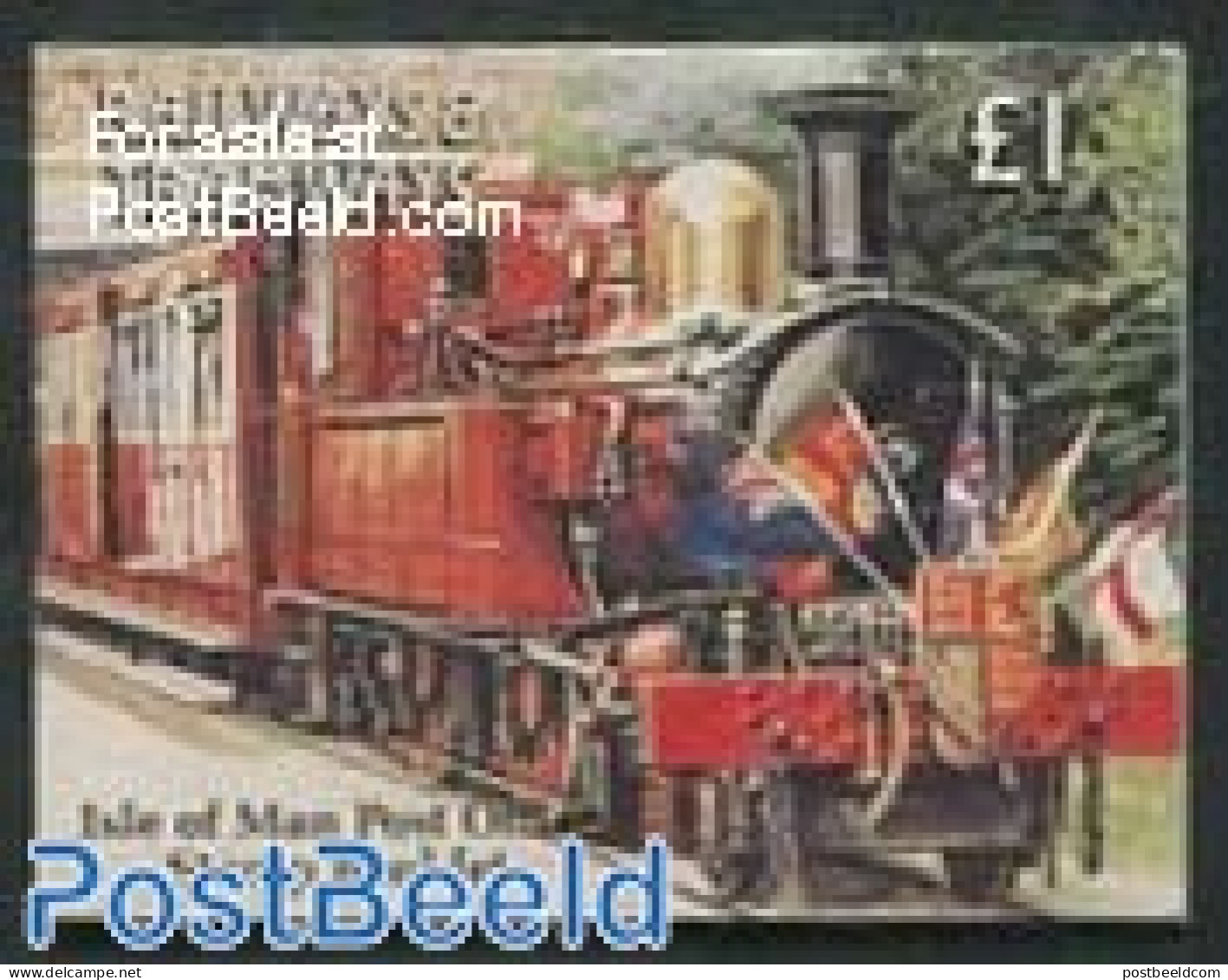 Isle Of Man 1992 Railways Booklet (1.00), Mint NH, Transport - Stamp Booklets - Railways - Non Classés