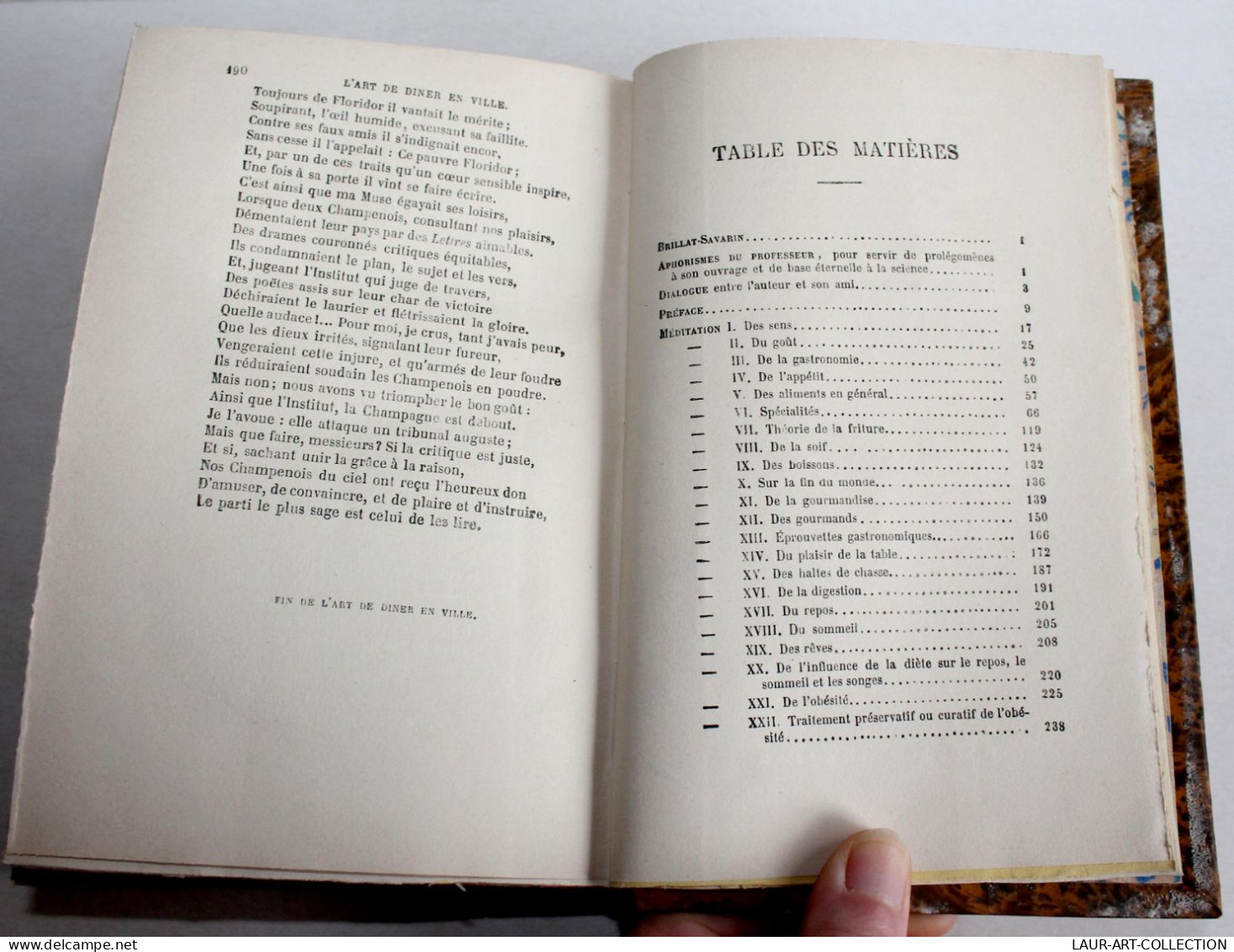 PHYSIOLOGIE DU GOUT OU MEDITATIONS GASTRONOMIE TRANSCENDANTE Par BRILLAT SAVARIN, LIVRE ANCIEN XIXe SIECLE (2204.68) - Gastronomia