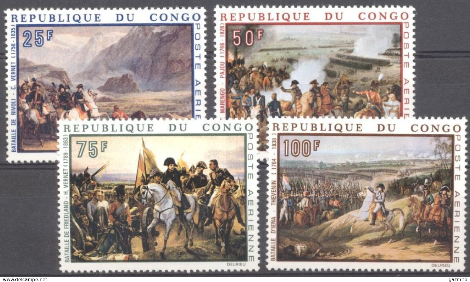 Congo Brazaville 1966, Napoleon, 4val - Nuevas/fijasellos