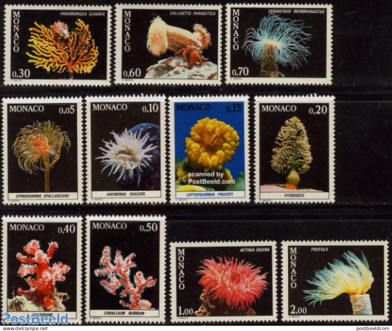 Monaco 1980 Marine Life 11v, Mint NH, Nature - Shells & Crustaceans - Nuevos