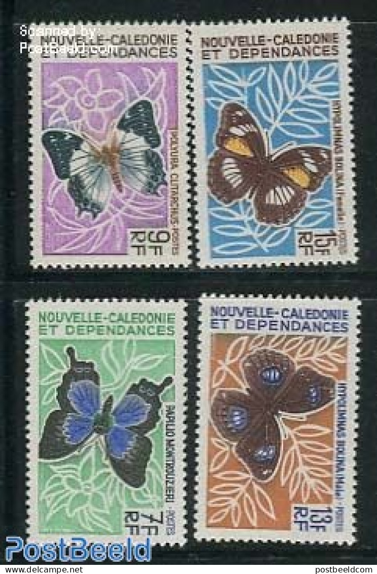 New Caledonia 1967 Butterflies 4v, Mint NH, Nature - Butterflies - Unused Stamps