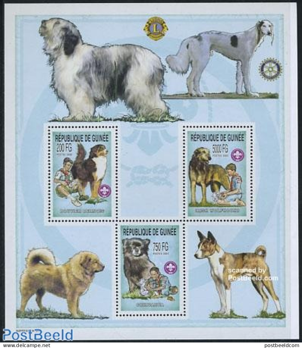 Guinea, Republic 2002 Scouting, Dogs 3v M/s, Mint NH, Nature - Sport - Dogs - Scouting - Altri & Non Classificati