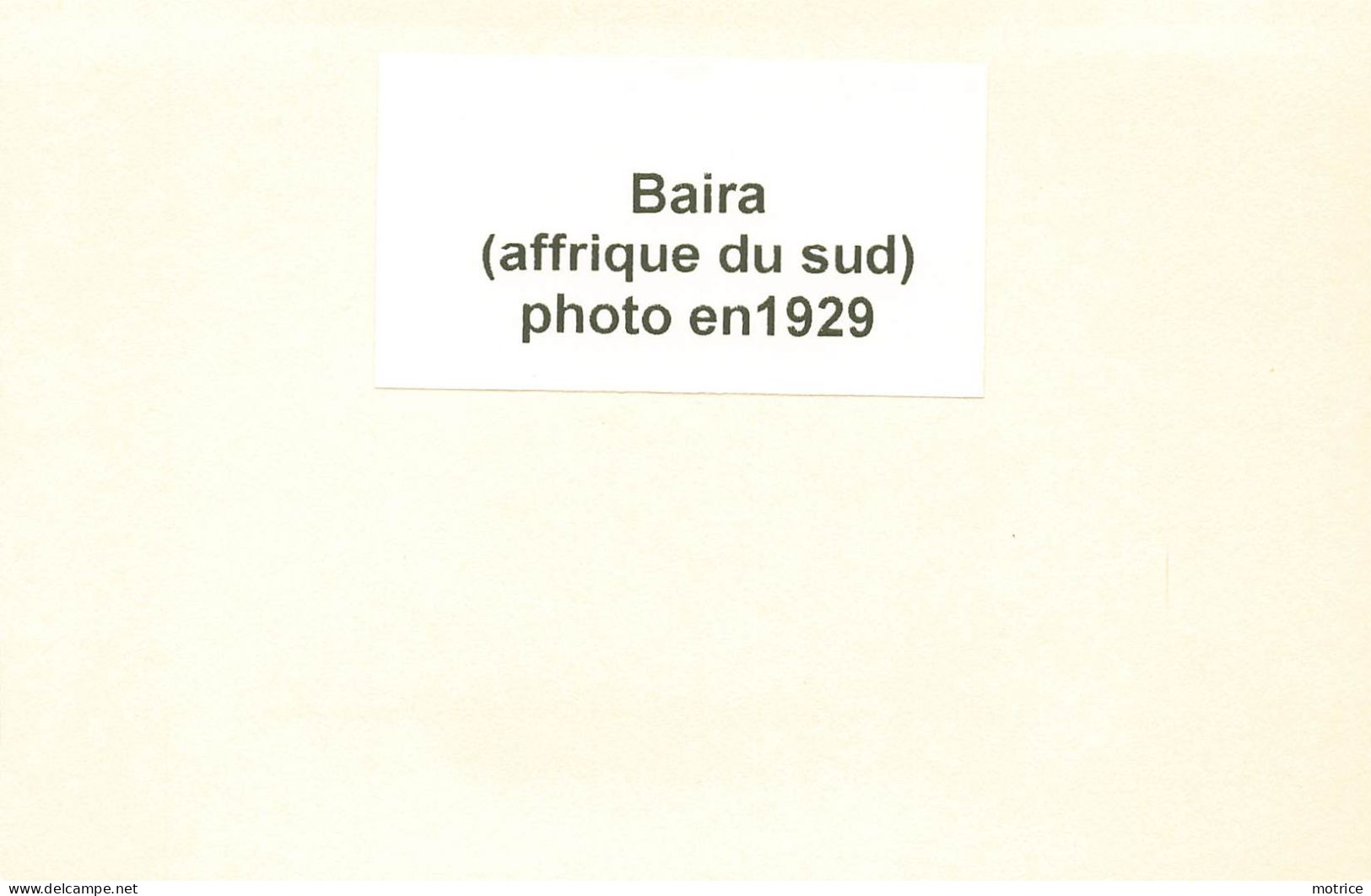BAIRA - Afrique Du Sud, La Gare (photo En 1929, Format 11,3cm X 6,8cm) - Afrika