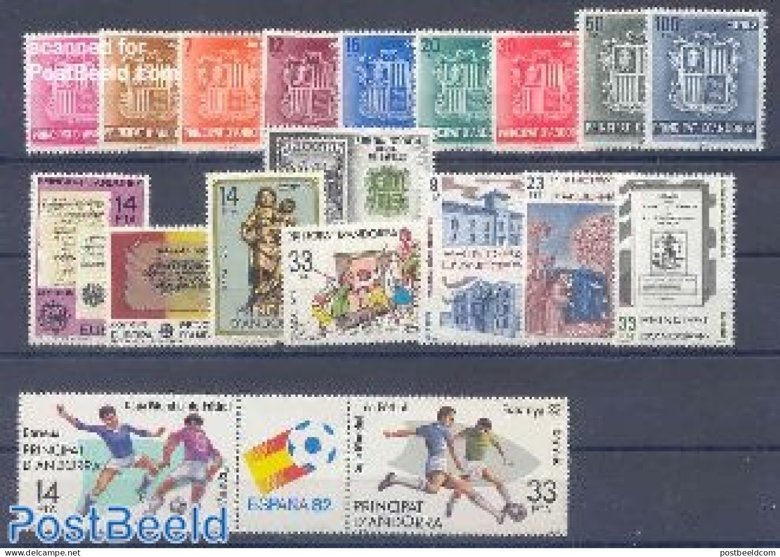 Andorra, Spanish Post 1982 Yearset 1982, Complete, 19v, Mint NH, Various - Yearsets (by Country) - Ongebruikt