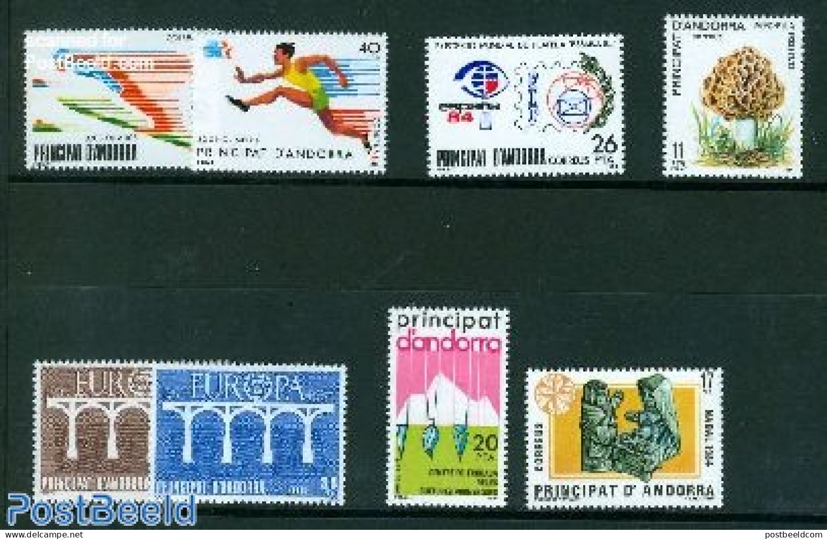 Andorra, Spanish Post 1984 Yearset 1984, Complete, 8v, Mint NH, Various - Yearsets (by Country) - Ongebruikt