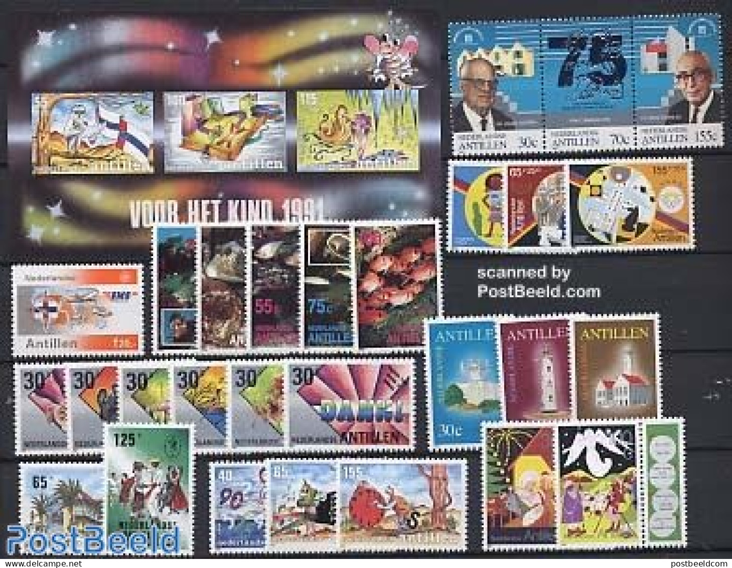Netherlands Antilles 1991 Yearset 1991 (28v+1s/s), Mint NH, Various - Yearsets (by Country) - Unclassified