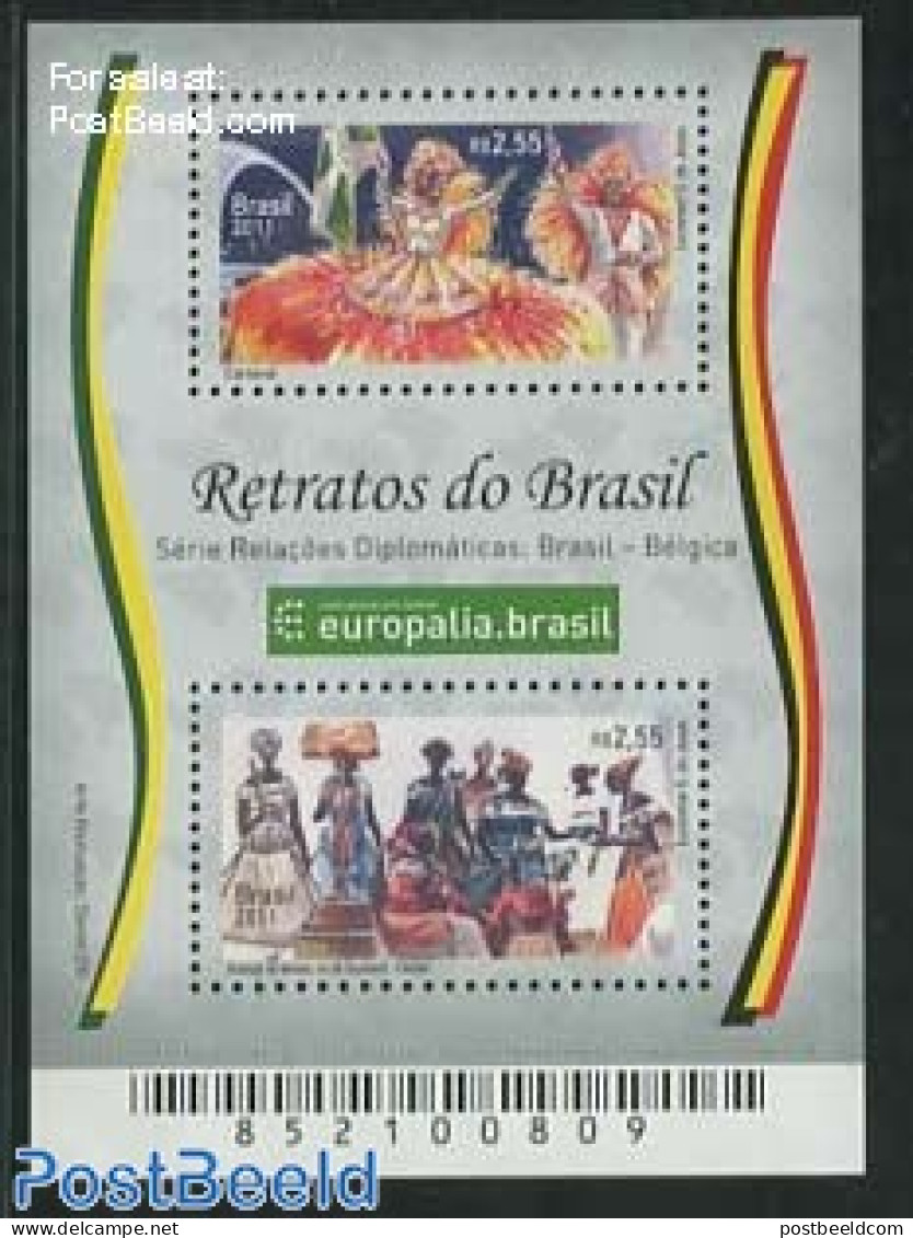 Brazil 2011 Europalia S/s, Mint NH, Performance Art - Various - Dance & Ballet - Folklore - Unused Stamps