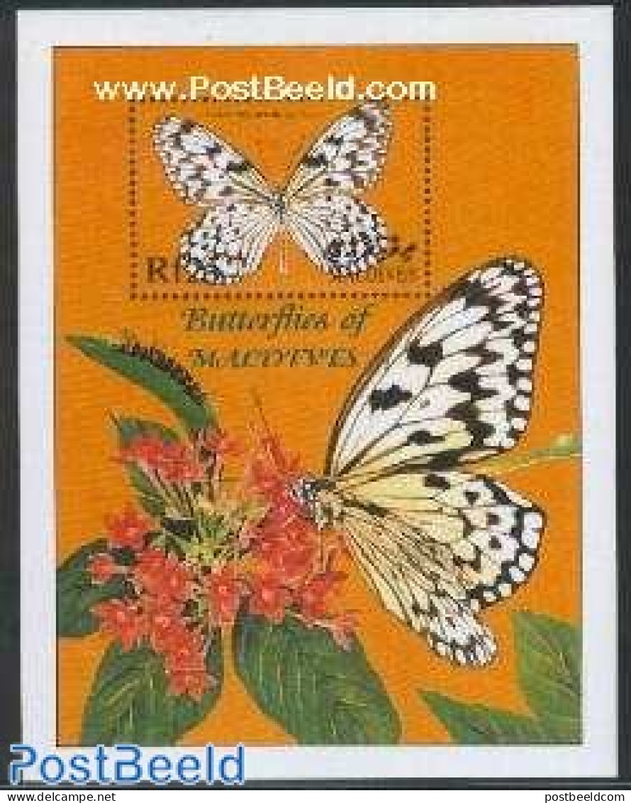 Maldives 2000 Idea Leuconoe S/s, Mint NH, Nature - Butterflies - Maldive (1965-...)