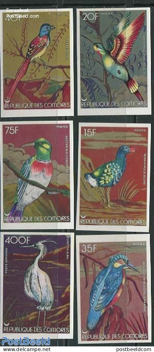Comoros 1978 Birds 6v Imperforated, Mint NH, Nature - Birds - Comoros
