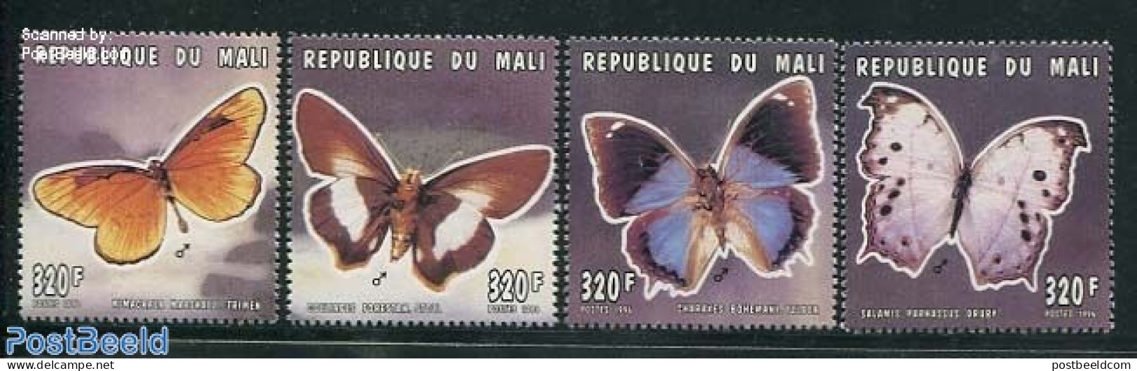 Mali 1996 Butterflies 4v, Mint NH, Nature - Butterflies - Mali (1959-...)